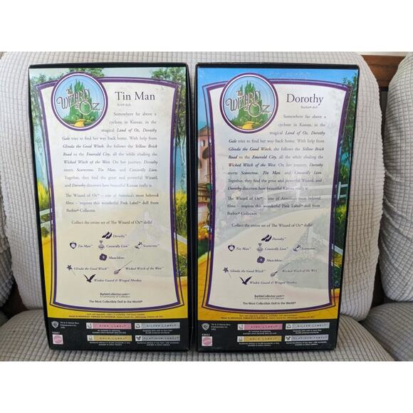 Wizard of Oz Dorthey Toto Barbie Tin Man Ken 2006 Pink Label Mattel Lot of 2 NIB - Picture 6 of 7